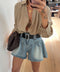 Short en jean bouffant