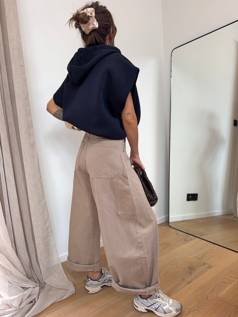 Jeans ballon beige - June
