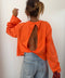 Haut manches longues dos nu - orange