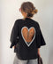 T-shirt coeur - noir