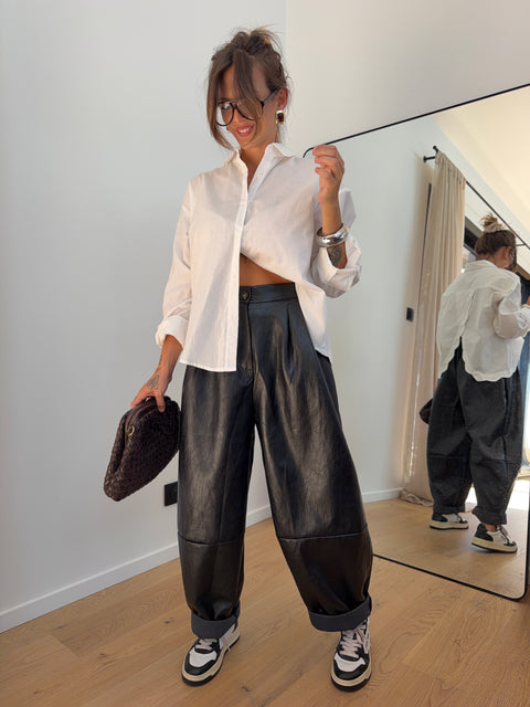Pantalon simili ballon - noir
