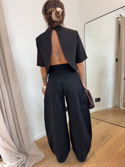 Jeans ballon noir - June