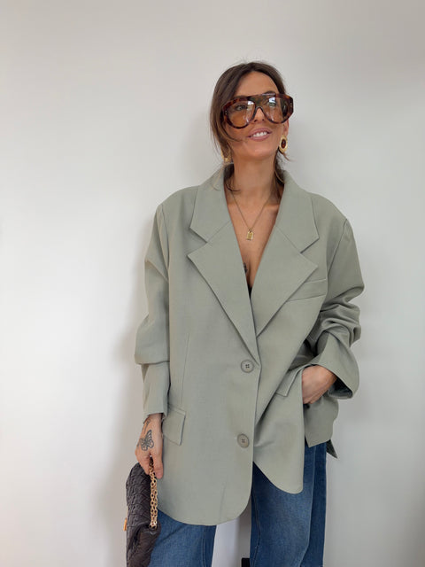 Blazer oversize - vert d'eau