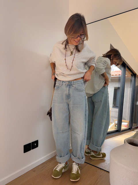 Jeans baggy Paoly - azul claro