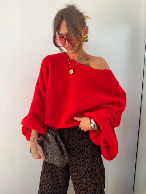 Pull oversize - rouge