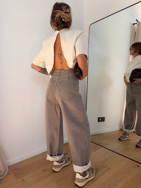 Jeans Mayron - pied de poule
