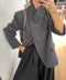 Blazer à bouton rayé - noir