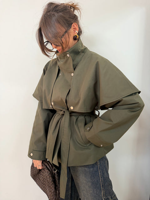 Veste à ceinture - Kaki