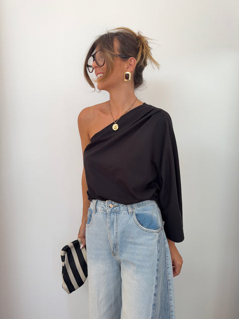 T-shirt asymétrique - noir
