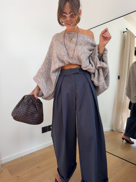 Pantalon droit - bleu
