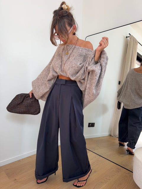 Pantalon droit - bleu