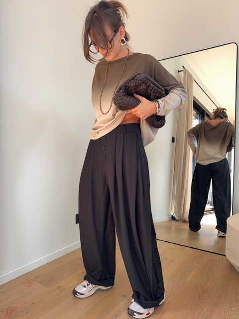 Pantalon à détails - noir