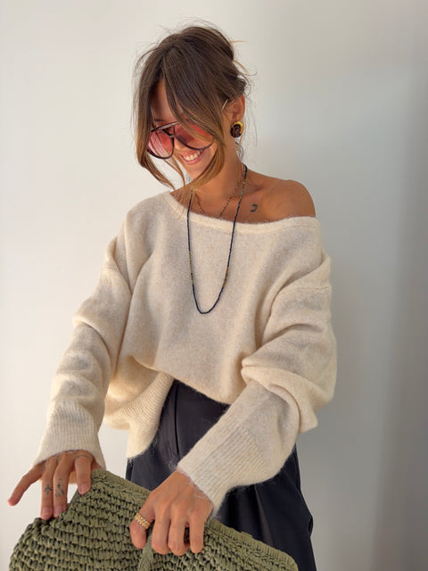 Pull Rome - beige chiné