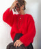 Pull 80% Mohair - rouge