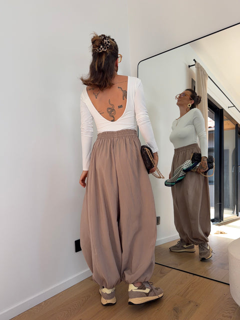 Pantalon ballon - taupe (pré commande)