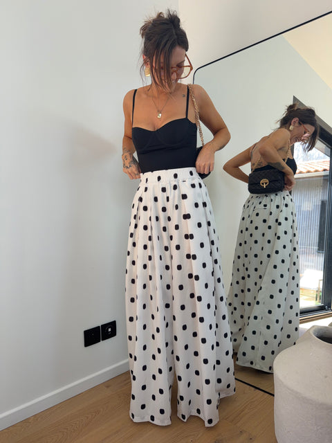 Pantalon à gros pois