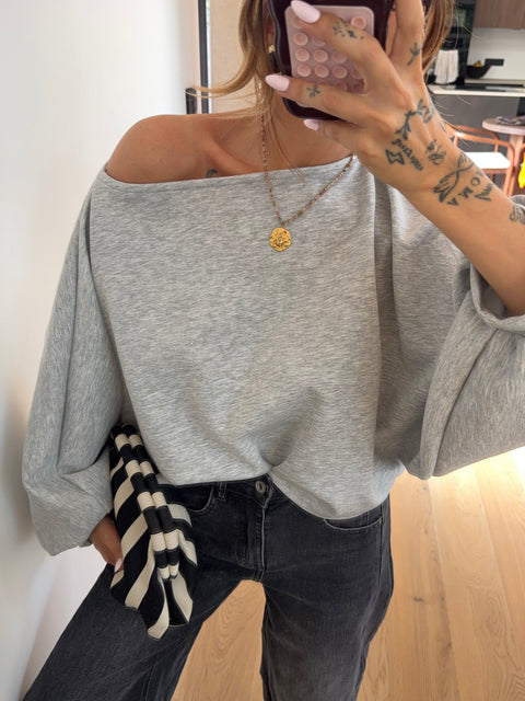 T-shirt bouffant gris