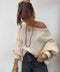 Pull asymétrique - écru