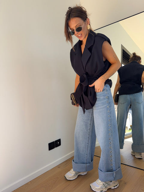 Jeans à gros oeillets - Elma