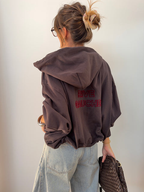 Veste RIVE GAUCHE - choco & bordeaux