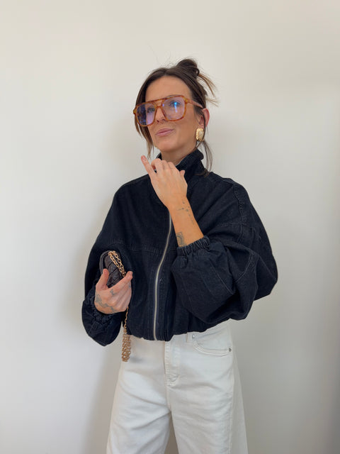 Veste en jeans brut