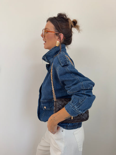 Veste en jeans à détails