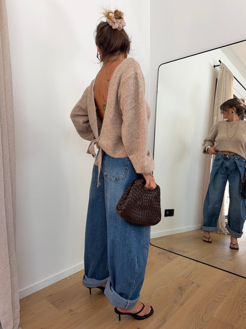 Jeans replissé bleu - Maé