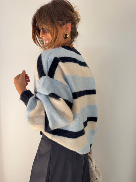 Pull Palma - rayé bleu