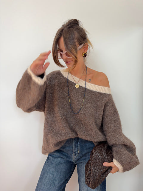 Pull Bali - moka et beige