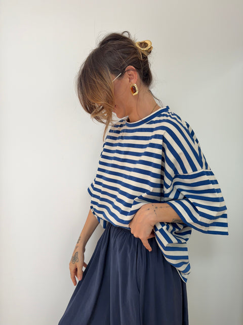 T-shirt coeur - bleu roi