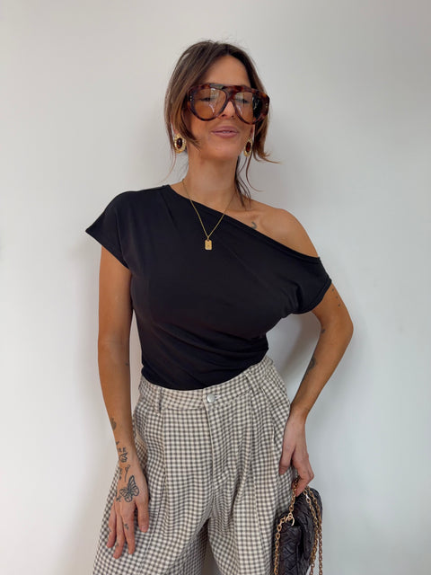 T-shirt asymétrique - noir