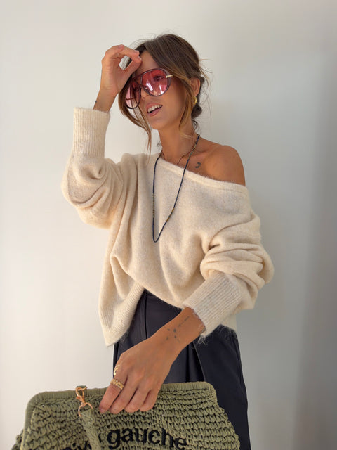 Pull Rome - beige chiné