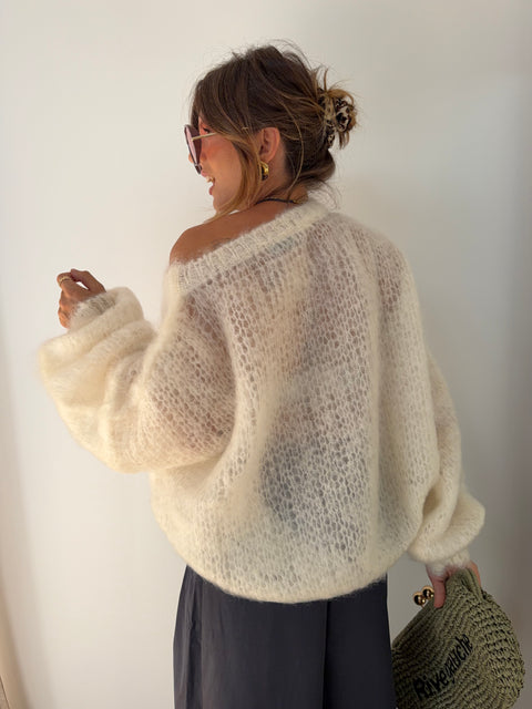 Pull 80% Mohair - beige