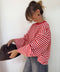 Sweat marinière rouge