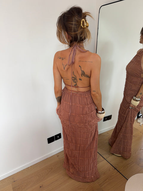 Robe dos nu -  terracotta