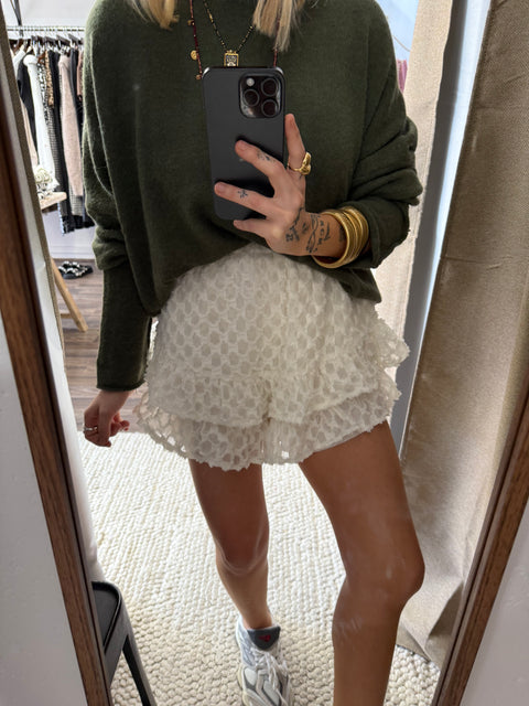 Jupe short - écru