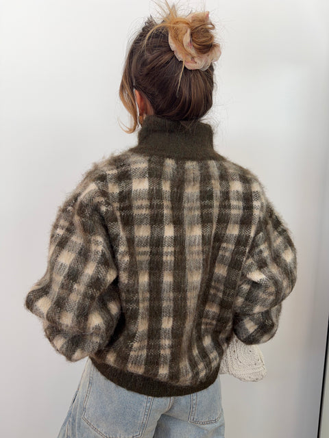 Gilet à carreaux - kaki