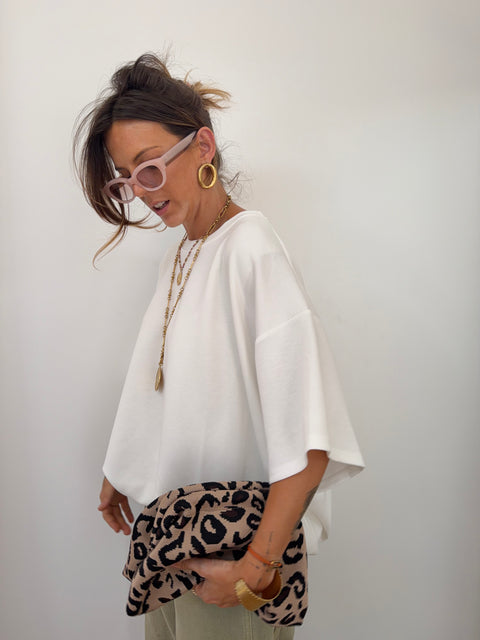 T-shirt bouffant - blanc