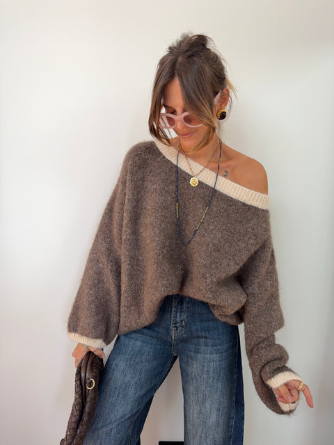 Pull Bali - moka et beige