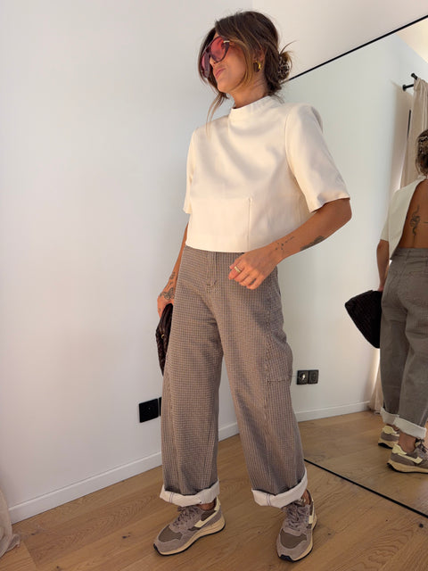 Jeans Mayron - pied de poule