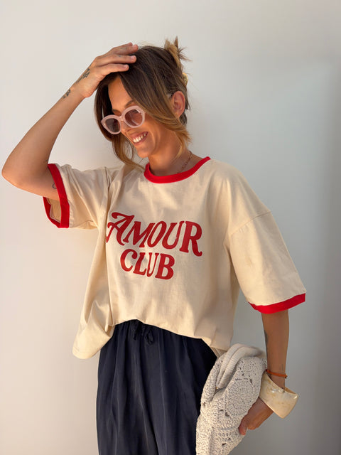 T-shirt Amour Club - rouge