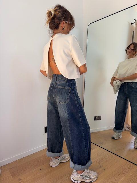 Jeans ballon 2 bleu