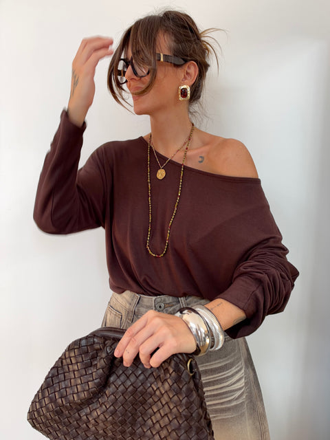 Haut asymétrique longues - choco