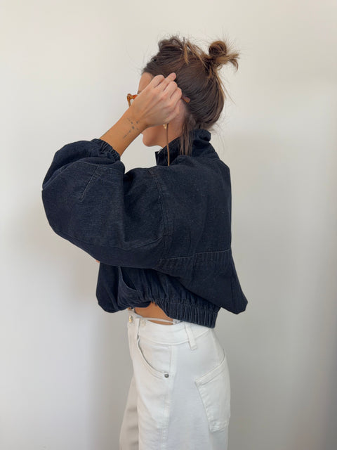 Veste en jeans brut