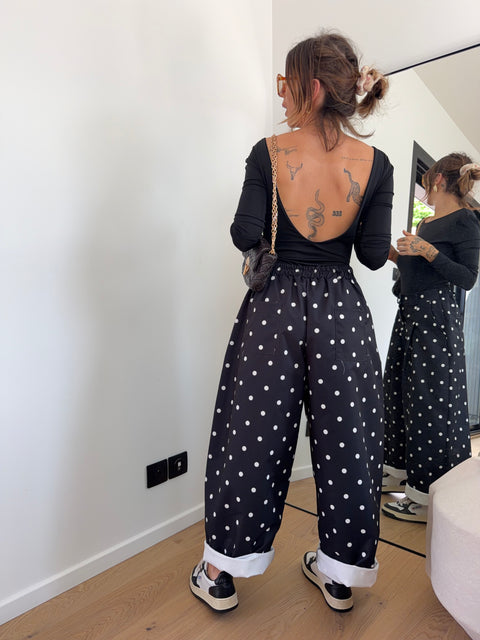 Pantalon Jacks à pois - noir