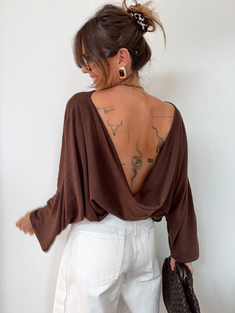 Haut dos nu lover’s - chocolat