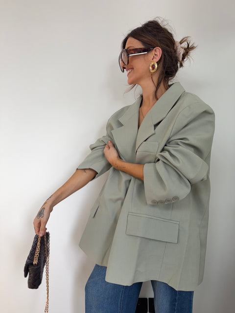 Blazer oversize - vert d'eau