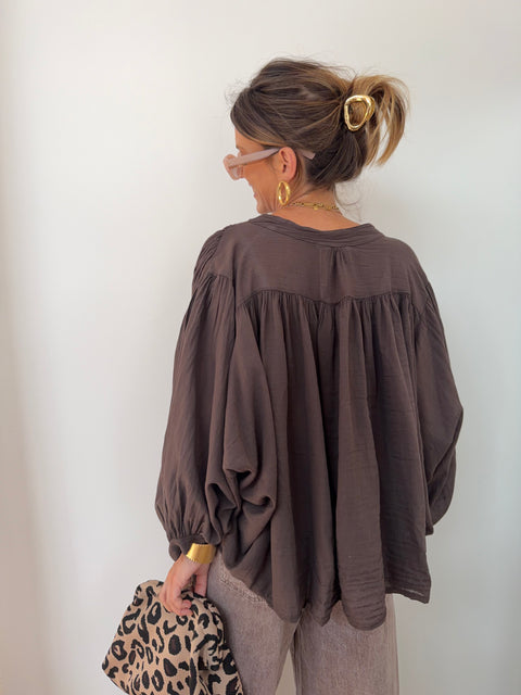 Chemise Gina - chocolat