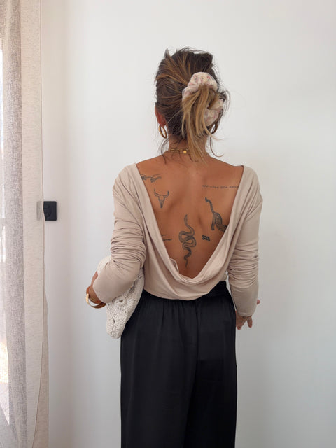 Haut dos nu - beige