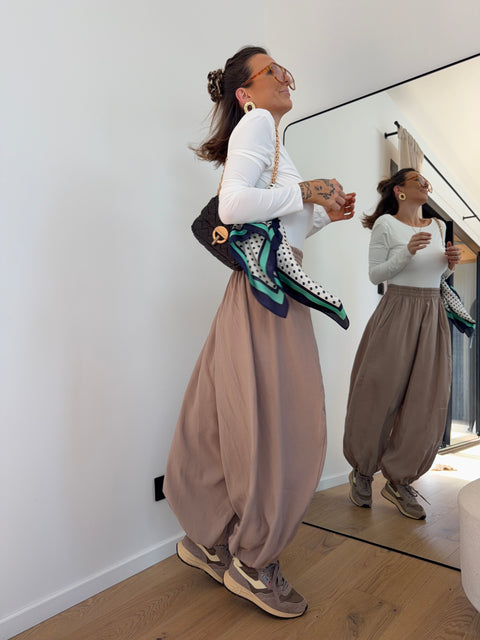 Pantalon ballon - taupe (pré commande)